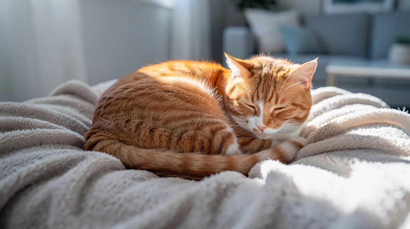 cat resting on couch