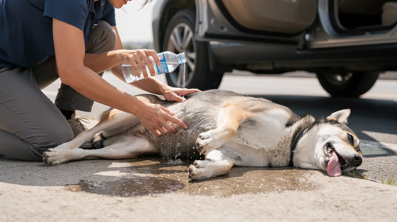 dog sick on the ground