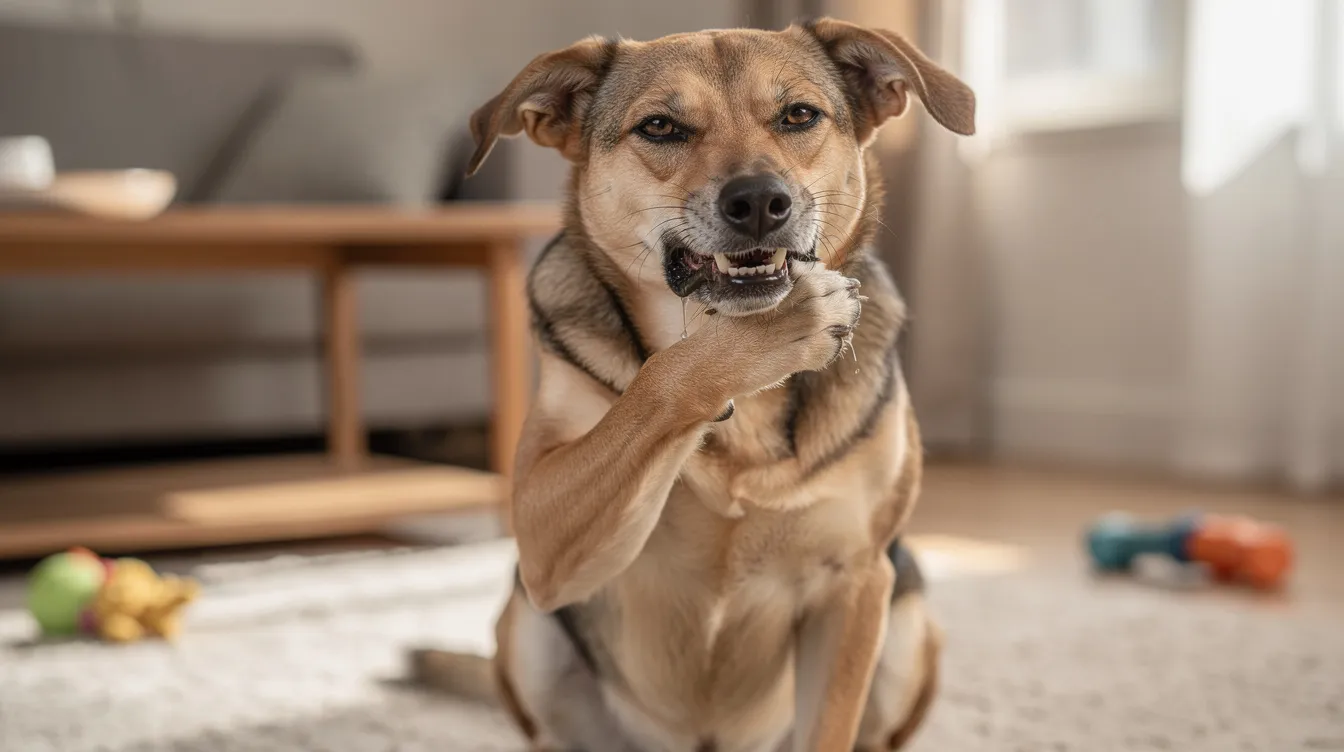 dog in living room