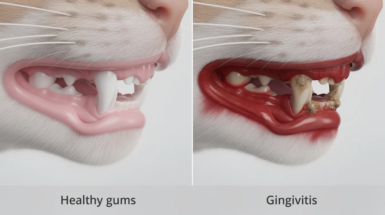 Comparison of healthy gums and gingivitis