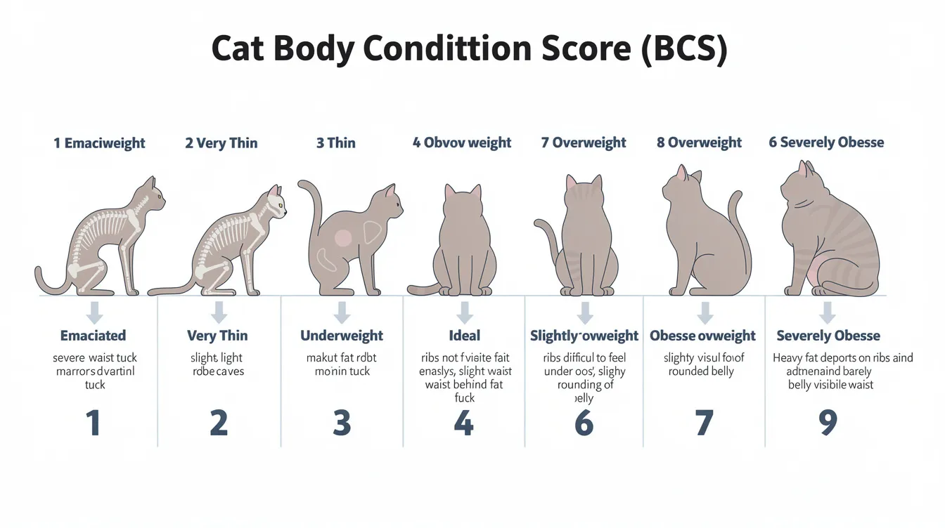 Cat body condition scoring chart