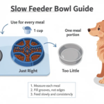 Guide for using slow feeder bowl