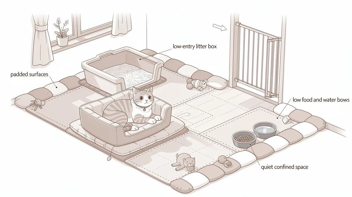 Cat-friendly indoor space layout